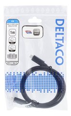 Deltaco USBC-1402, USB-C, 1 m hind ja info | Kaablid ja juhtmed | kaup24.ee