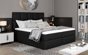 Кровать NORE Glossy 185x200 см, черная эко кожа цена и информация | Кровати | kaup24.ee