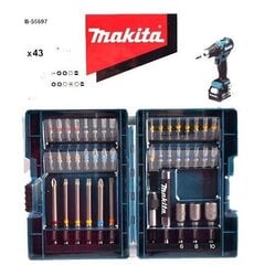 Kruvikeeraja otsikute komplekt Makita B-55697, 43 tk цена и информация | Механические инструменты | kaup24.ee