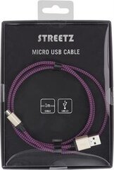 Streetz USB 2.0, 1m, Micro-118 hind ja info | Mobiiltelefonide kaablid | kaup24.ee