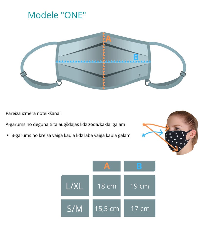 Korduvkasutatav mask (2 tükki) 1017/ONE eco friendy hind ja info | Esmaabi | kaup24.ee