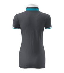 Футболка поло Collar Up для женщин, цвета светлого антрацита цена и информация | Женские блузки, рубашки | kaup24.ee