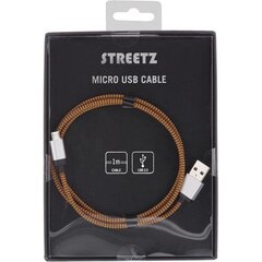 Streetz kaabel USB-A/micro USB, 1 m hind ja info | Mobiiltelefonide kaablid | kaup24.ee