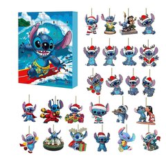 Advendikalender BEPONG 2024 Stitch Advendikalender, 24 Days of Blind Box, LILO & STITCH Tegevusfiguurid Jõulukalender, 24 TK Stitch Doll цена и информация | Рождественские украшения | kaup24.ee