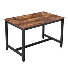 Обеденный стол Songmics 120x75 см, коричневый/черный цена и информация | Кухонные и обеденные столы | kaup24.ee