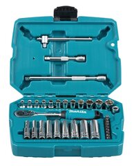 Padrunite ja otsikute komplekt 1/4" Makita B-65567, 34 tk hind ja info | Käsitööriistad | kaup24.ee