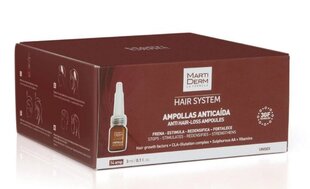 Ампулы от выпадения волос Martiderm Hair System 14 шт. цена и информация | Маски, масла, сыворотки | kaup24.ee