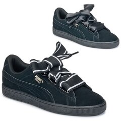 Naiste vabaajajalatsid PUMA Suede Heart Satin II, must hind ja info | Naiste spordi- ja vabaajajalatsid | kaup24.ee