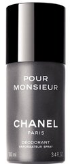 Спрей-дезодорант Chanel Pour Monsieur для мужчин, 100 мл цена и информация | Мужская парфюмированная косметика | kaup24.ee