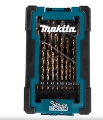 Puuride komplekt Makita D-67577, 25 tk hind ja info | Käsitööriistad | kaup24.ee