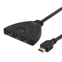 DELTACO 3 Pоrt HDMI Pigtail switсh / HDMI-7001 цена и информация | Адаптеры и USB-hub | kaup24.ee