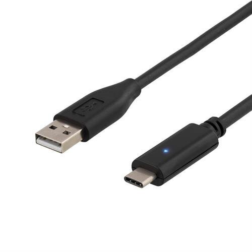 Deltaco USBC-1006, USB 2.0 "C-A", 2.m hind ja info | Mobiiltelefonide kaablid | kaup24.ee