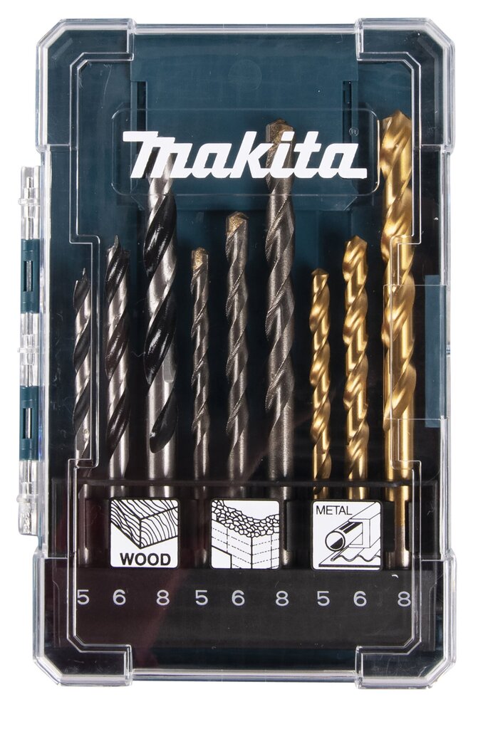 Puuride komplekt Makita D-71962, 9 tk цена и информация | Käsitööriistad | kaup24.ee
