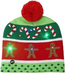 LED Light Up Beanie Müts Vilkuv puhkuse kootud müts Unisex jaoks hind ja info | Meeste sallid, mütsid ja kindad | kaup24.ee