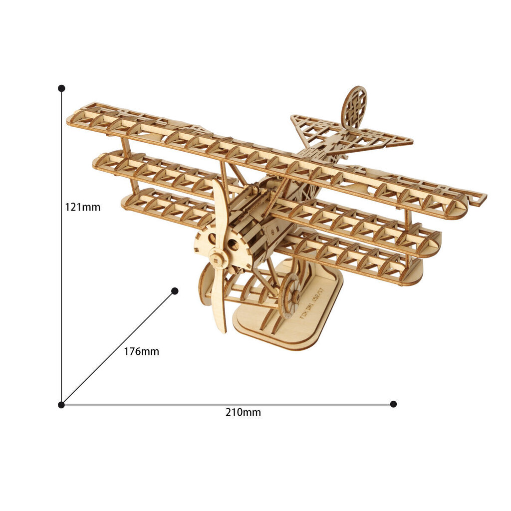 Robotime Airplane 3D pusle цена и информация | Klotsid ja konstruktorid | kaup24.ee