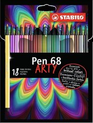 Viltpliiatsid Stabilo Pen 68 Arty, 18 erinevat värvi цена и информация | Принадлежности для рисования, лепки | kaup24.ee