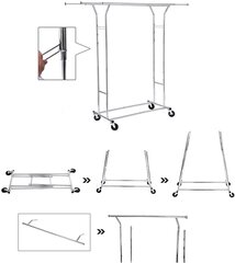 Riidestange Songmics 172 cm, hõbedast värvi цена и информация | Вешалки для одежды | kaup24.ee