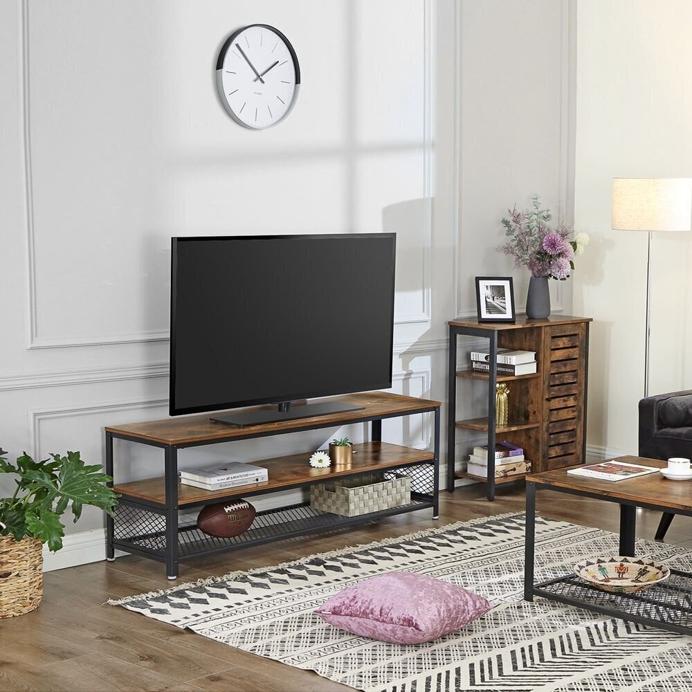 TV-laud Songmics 140 cm, pruun/must цена и информация | TV alused | kaup24.ee