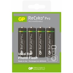 Аккумуляторы GP Recyko+ Pro Photo flash 2600 мАч (AA) 4шт. цена и информация | GP Batteries Освещение и электротовары | kaup24.ee