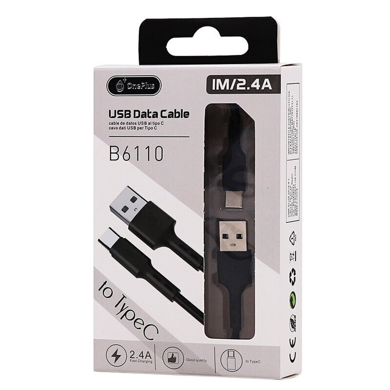 OnePlus USB-C 1m 2.4A hind ja info | Mobiiltelefonide kaablid | kaup24.ee