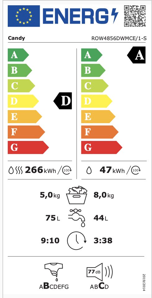 Candy ROW4856DWMCE/1-S hind ja info | Pesumasinad | kaup24.ee