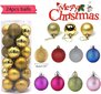 Jõulud Baubles Dekoratsioon, 24 Tükid Glitter Dekoratiivne Balls Jõulud P цена и информация | Peokaunistused | kaup24.ee