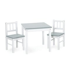 Laste mööblikomplekt Joy, valge/hall hind ja info | Laste lauad ja toolid | kaup24.ee