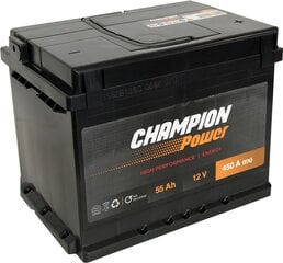 Aku Champion Power 55AH 450A hind ja info | Akud | kaup24.ee