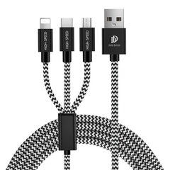 USB kaabel Dux Ducis K-ONE 3in1 microUSB-Lightning-Type-C FastCharging 1.2m hind ja info | Mobiiltelefonide kaablid | kaup24.ee