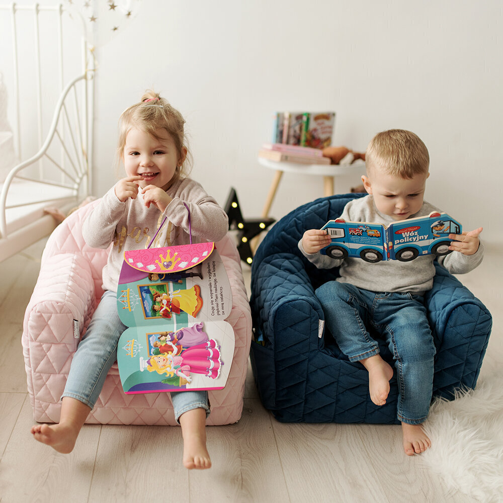 Tugitool Velvet Kids V105, tumesinine цена и информация | Lastetoa kott-toolid, tugitoolid ja tumbad | kaup24.ee