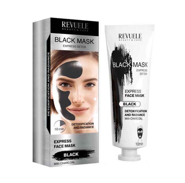 Puhastav näomask, Revuele black mask express detox, 80 ml hind ja info | Näomaskid, silmamaskid | kaup24.ee