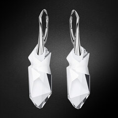 Naiste hõbedased kõrvarõngad DiamondSky „Kaputt“ Swarovski kristallidega hind ja info | Kõrvarõngad | kaup24.ee