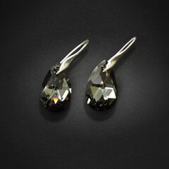 Серебряные серьги "Барокко (Silver Night)" с кристаллами Swarovski™ цена и информация | Серьги | kaup24.ee