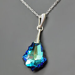 Naiste kaelakee DiamondSky "Baroque (Bermuda Blue) Swarovski kristallidega hind ja info | Kaelakeed | kaup24.ee