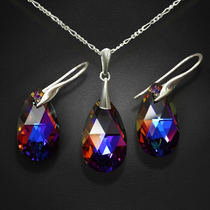 Naiste ehete komplekt „Baroque (Volcano)“ koos Swarovski kristallidega hind ja info | Ehete komplektid | kaup24.ee