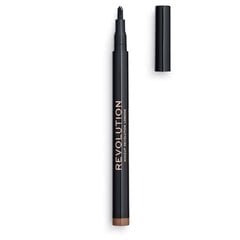 Kulmupliiats Makeup Revolution Micro Brow 1 ml, Light Brown hind ja info | Kulmuvärvid, -pliiatsid | kaup24.ee