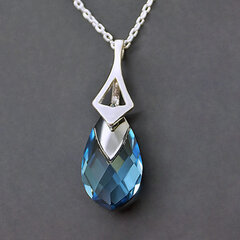 Naiste kaelakee DiamondSky "Baroque (Aquamarine Light Chrome) Swarovski kristallidega hind ja info | Kaelakeed | kaup24.ee