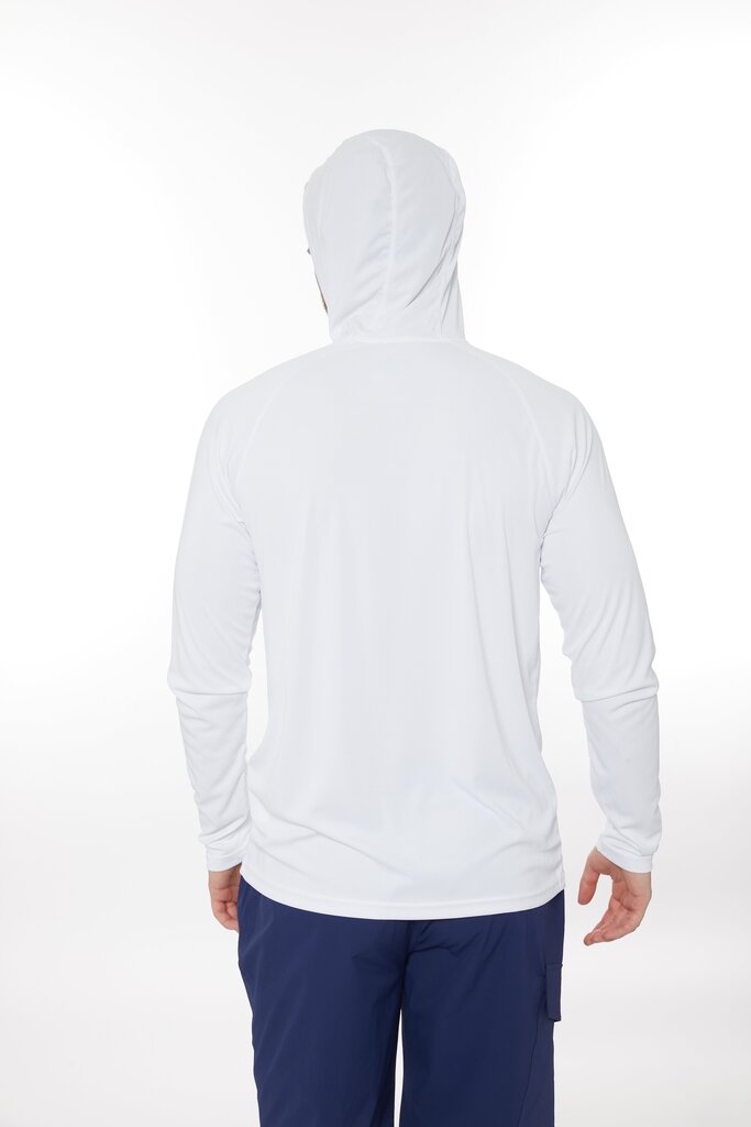 Spordisärk pikkade varrukatega Mark Hoodie FHM valge цена и информация | Meeste spordiriided | kaup24.ee