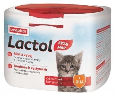 Beaphar Lactol piimaasendaja (piimapulber) kassipoegadele, 250 g цена и информация | Vitamiinid, toidulisandid ja parasiitide vastased tooted | kaup24.ee