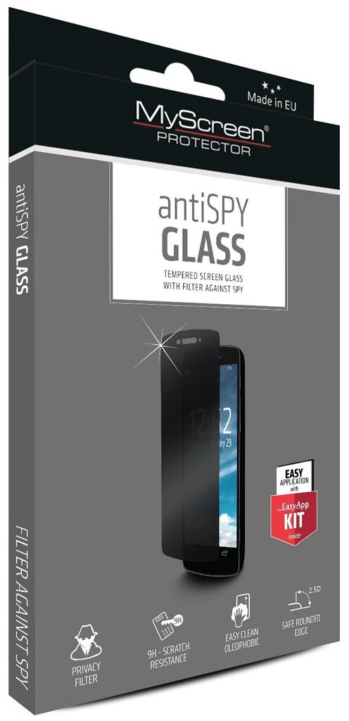 Ekraani kaitsekile MyScreen AntiSPY glass sobib iPhone 6 цена и информация | Ekraani kaitsekiled | kaup24.ee