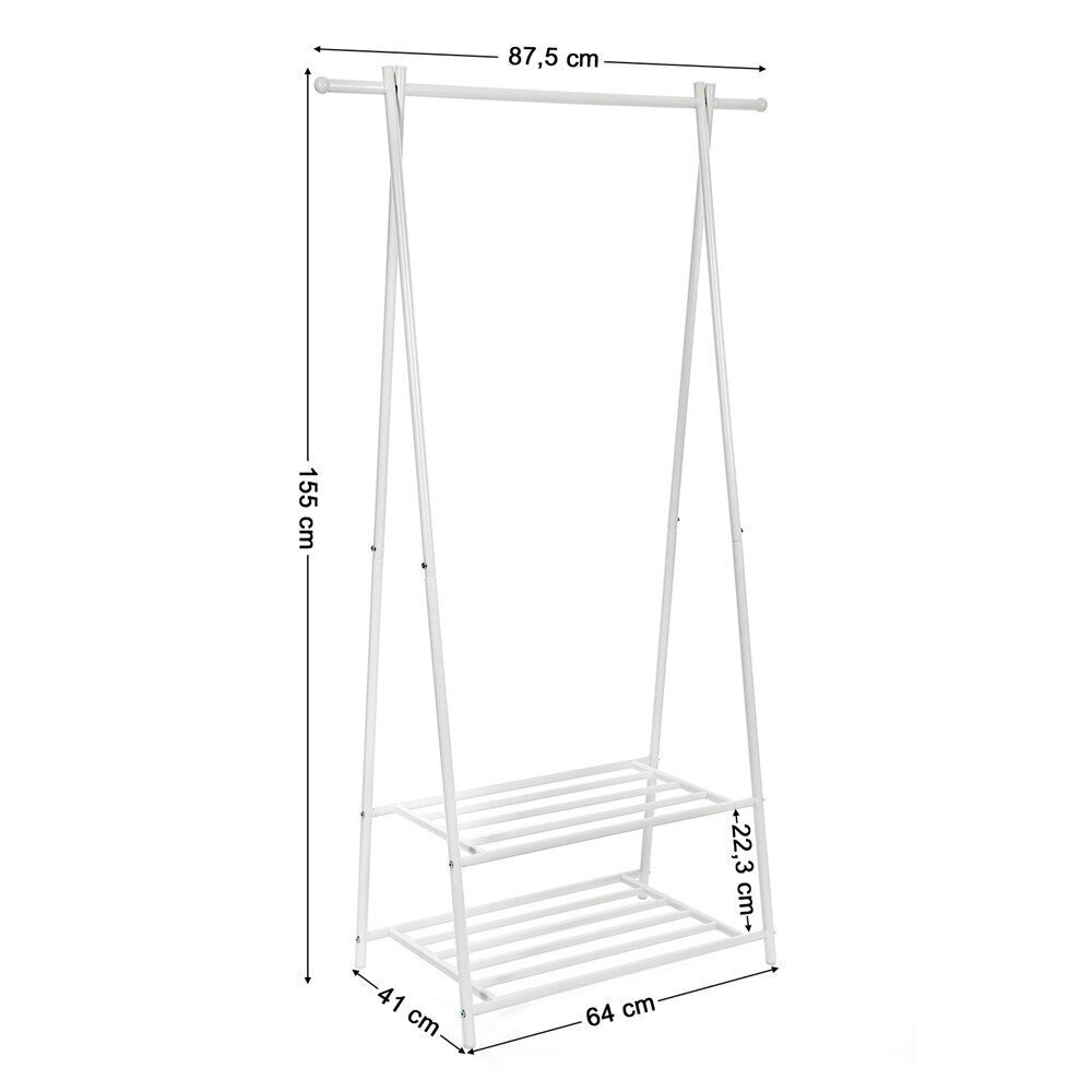 Riidenagi Songmics 155 cm, valge hind ja info | Nagid | kaup24.ee