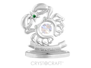 Знак зодиака РАК с кристаллами SWAROVSKI, серебрянное покрытие цена и информация | Детали интерьера | kaup24.ee