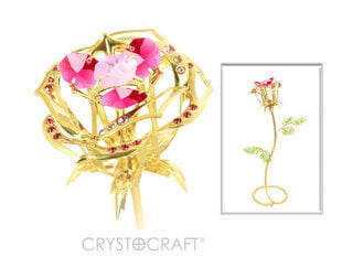 Роза с кристаллами SWAROVSKI, золотое покрытие цена и информация | Детали интерьера | kaup24.ee
