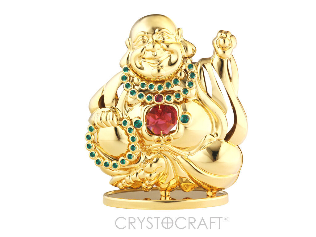 Naeratav BUDDHA, SWAROVSKI kristallidega, kullatud hind ja info | Sisustuselemendid | kaup24.ee