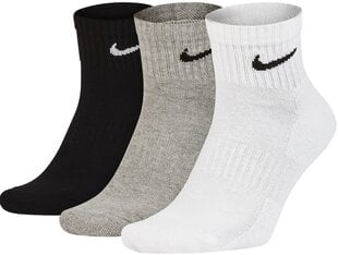 Sokid Nike U NK Everyday Cush Ankle 3PR Black White Grey hind ja info | Meeste sokid | kaup24.ee