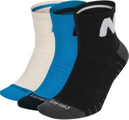 Sokid Nike U NK Evry MX Cush Ankle 3PR Black Blue White цена и информация | Мужские носки | kaup24.ee