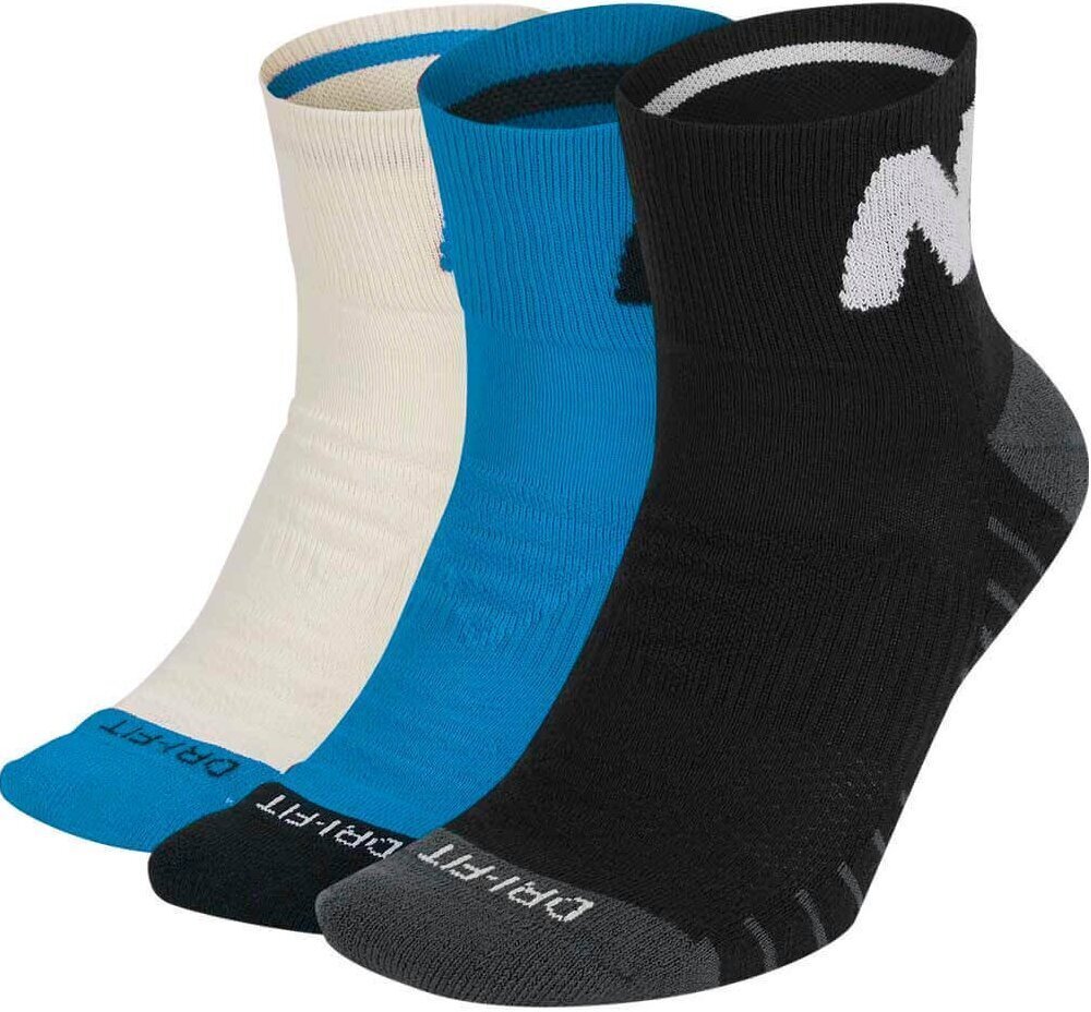 Sokid Nike U NK Evry MX Cush Ankle 3PR Black Blue White hind ja info | Meeste sokid | kaup24.ee