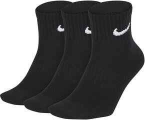 Sokid Nike Everyday Ltwt Ankle 3PR Black цена и информация | Мужские носки | kaup24.ee