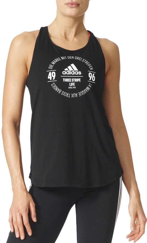 Pluus Adidas LOGO TANK TOP Black hind ja info | Naiste spordiriided | kaup24.ee