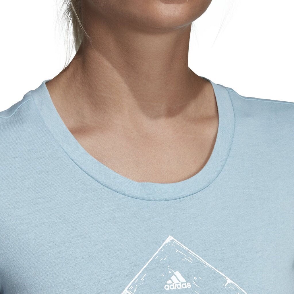 Pluus Adidas Emblem Tee Blue цена и информация | Naiste spordiriided | kaup24.ee